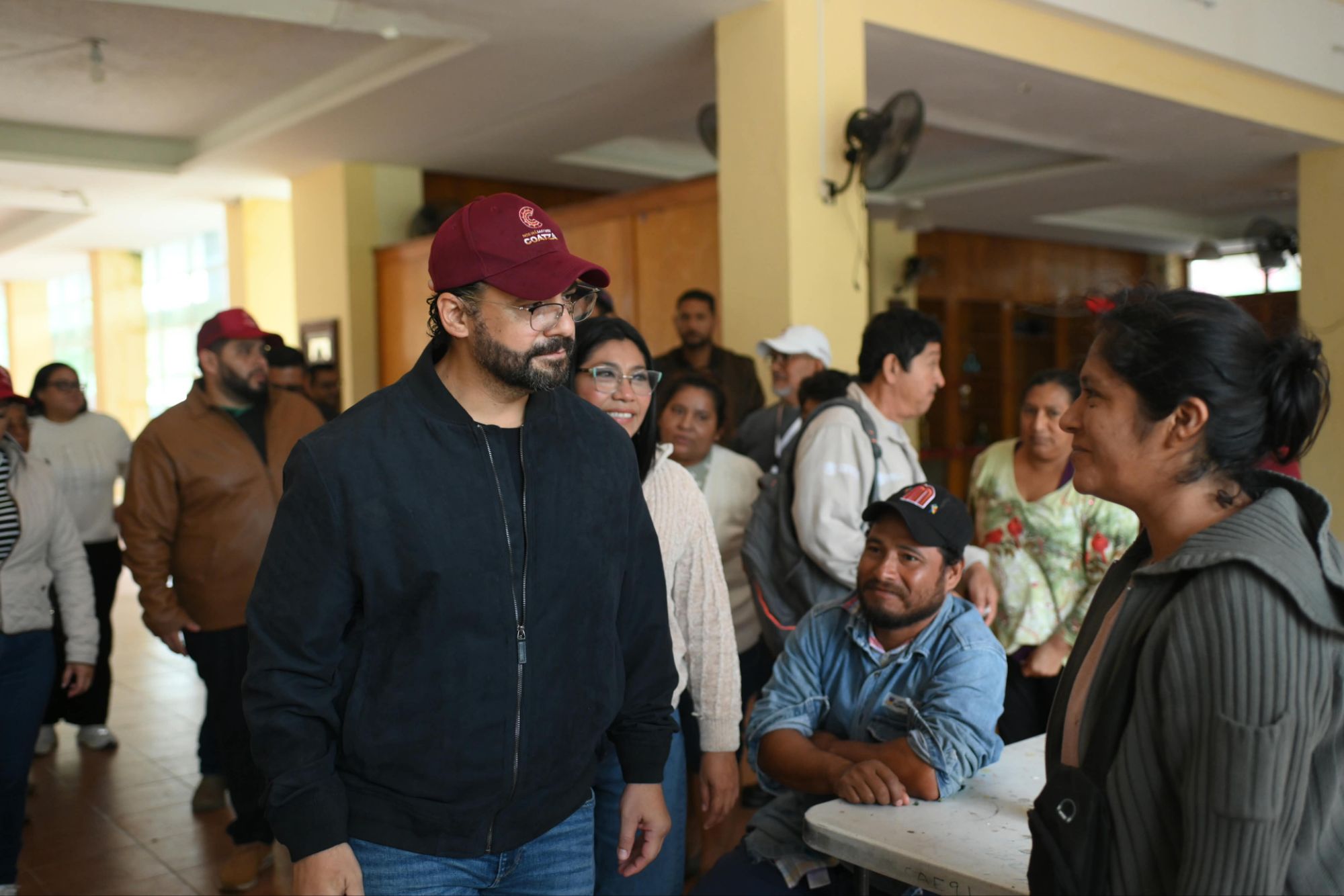 Pedro Miguel Rosaldo García supervisa albergues; brindan atención a personas afectadas por Frente Frío 2